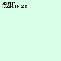 #D8FEE7 - Granny Apple Color Image