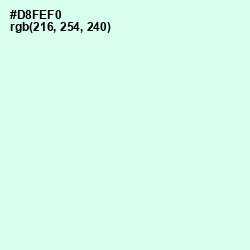 #D8FEF0 - White Ice Color Image