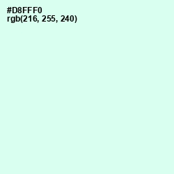 #D8FFF0 - White Ice Color Image