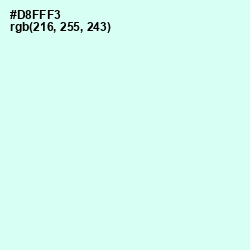 #D8FFF3 - White Ice Color Image