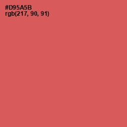 #D95A5B - Chestnut Rose Color Image