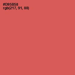 #D95B58 - Chestnut Rose Color Image