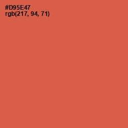 #D95E47 - Chestnut Rose Color Image