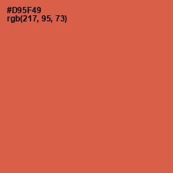 #D95F49 - Chestnut Rose Color Image