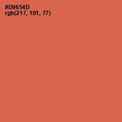 #D9654D - Red Damask Color Image