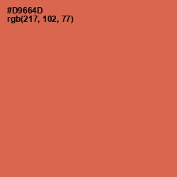 #D9664D - Red Damask Color Image