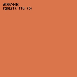 #D9744B - Raw Sienna Color Image