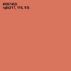 #D9745D - Raw Sienna Color Image