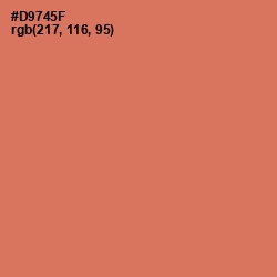 #D9745F - Raw Sienna Color Image