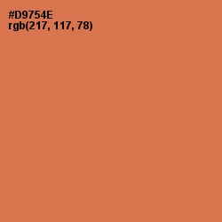 #D9754E - Raw Sienna Color Image