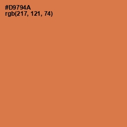 #D9794A - Raw Sienna Color Image