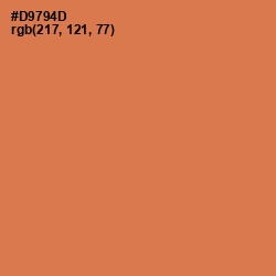 #D9794D - Raw Sienna Color Image