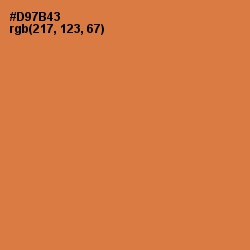 #D97B43 - Raw Sienna Color Image