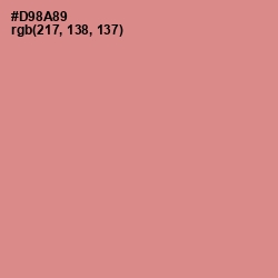 #D98A89 - My Pink Color Image