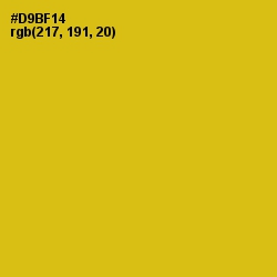 #D9BF14 - Gold Tips Color Image