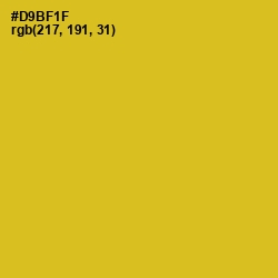 #D9BF1F - Gold Tips Color Image