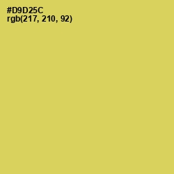 #D9D25C - Wattle Color Image