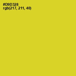 #D9D328 - Sunflower Color Image