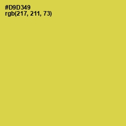 #D9D349 - Wattle Color Image