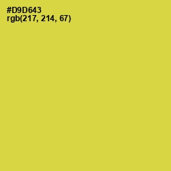 #D9D643 - Wattle Color Image