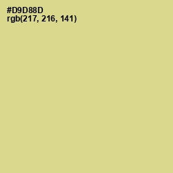 #D9D88D - Winter Hazel Color Image