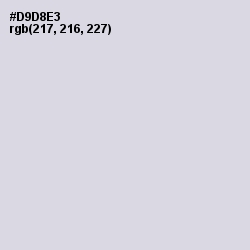 #D9D8E3 - Geyser Color Image