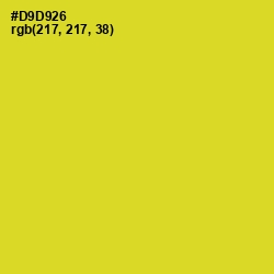 #D9D926 - Sunflower Color Image