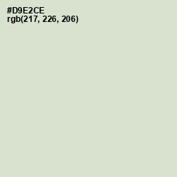 #D9E2CE - Beryl Green Color Image