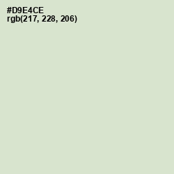 #D9E4CE - Beryl Green Color Image