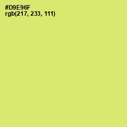#D9E96F - Yellow Green Color Image