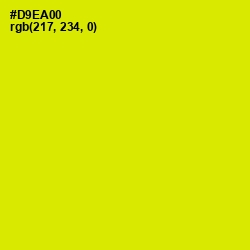 #D9EA00 - Chartreuse Yellow Color Image