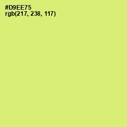 #D9EE75 - Yellow Green Color Image