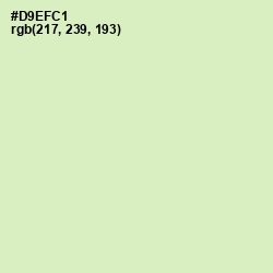 #D9EFC1 - Beryl Green Color Image