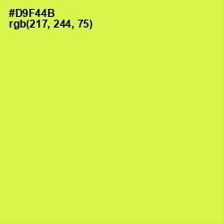 #D9F44B - Starship Color Image