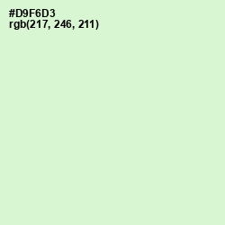 #D9F6D3 - Snowy Mint Color Image