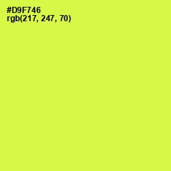 #D9F746 - Starship Color Image