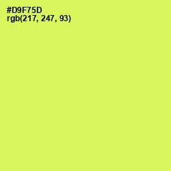 #D9F75D - Canary Color Image