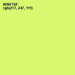 #D9F76F - Sulu Color Image