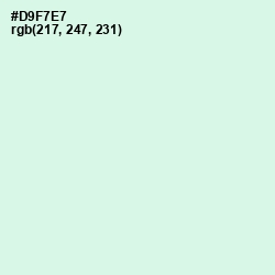 #D9F7E7 - Granny Apple Color Image