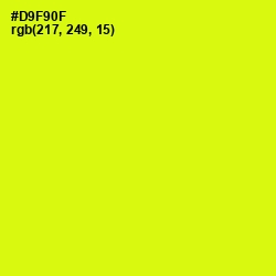 #D9F90F - Chartreuse Yellow Color Image