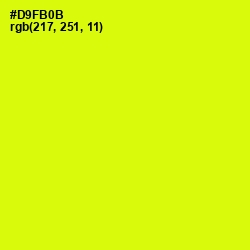 #D9FB0B - Chartreuse Yellow Color Image