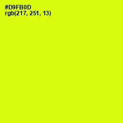 #D9FB0D - Chartreuse Yellow Color Image