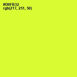 #D9FB32 - Pear Color Image