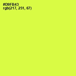 #D9FB43 - Starship Color Image