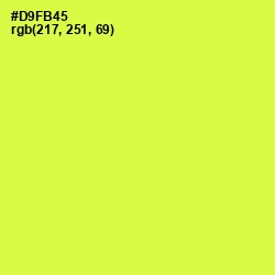 #D9FB45 - Starship Color Image