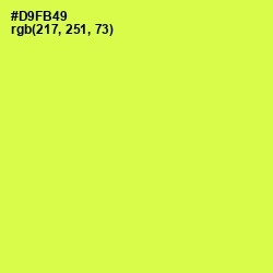 #D9FB49 - Starship Color Image