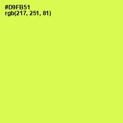 #D9FB51 - Starship Color Image