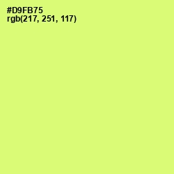 #D9FB75 - Sulu Color Image