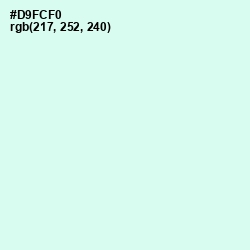 #D9FCF0 - White Ice Color Image