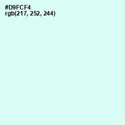 #D9FCF4 - White Ice Color Image